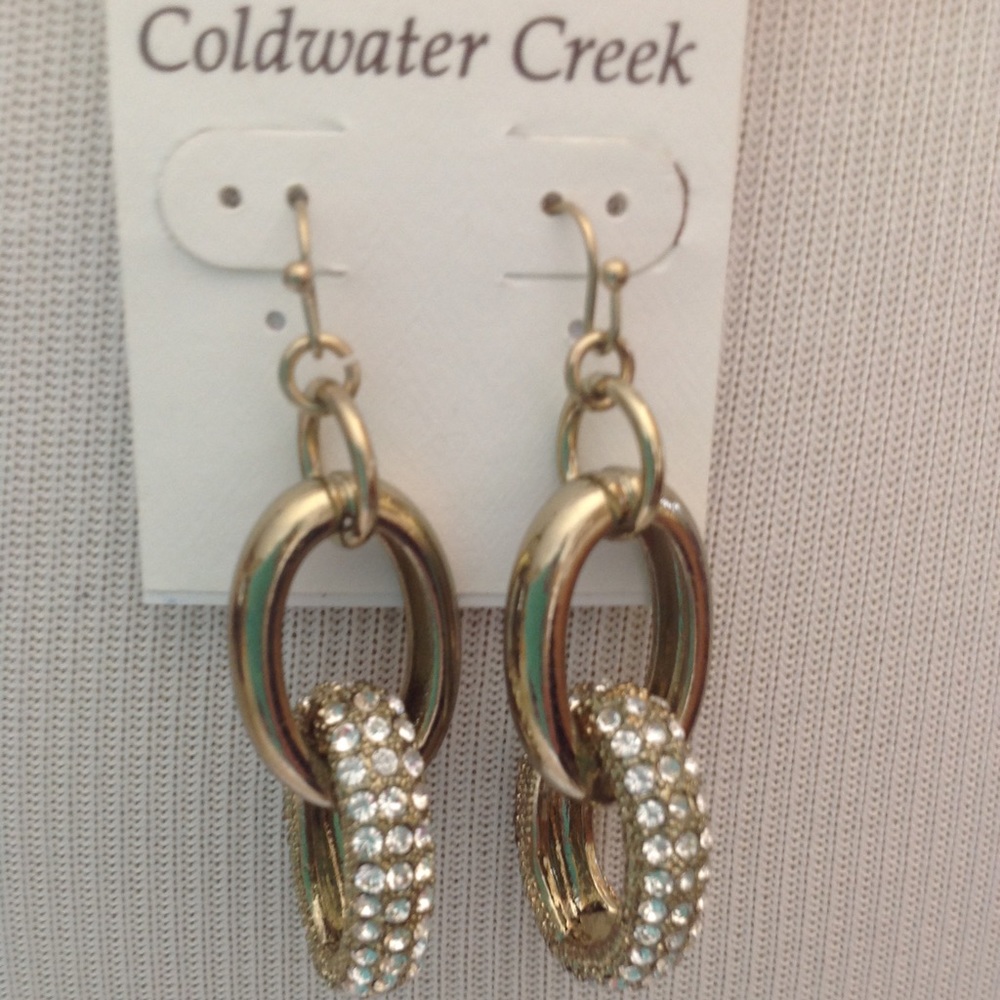 Coldwater creek gold  dangle earrings